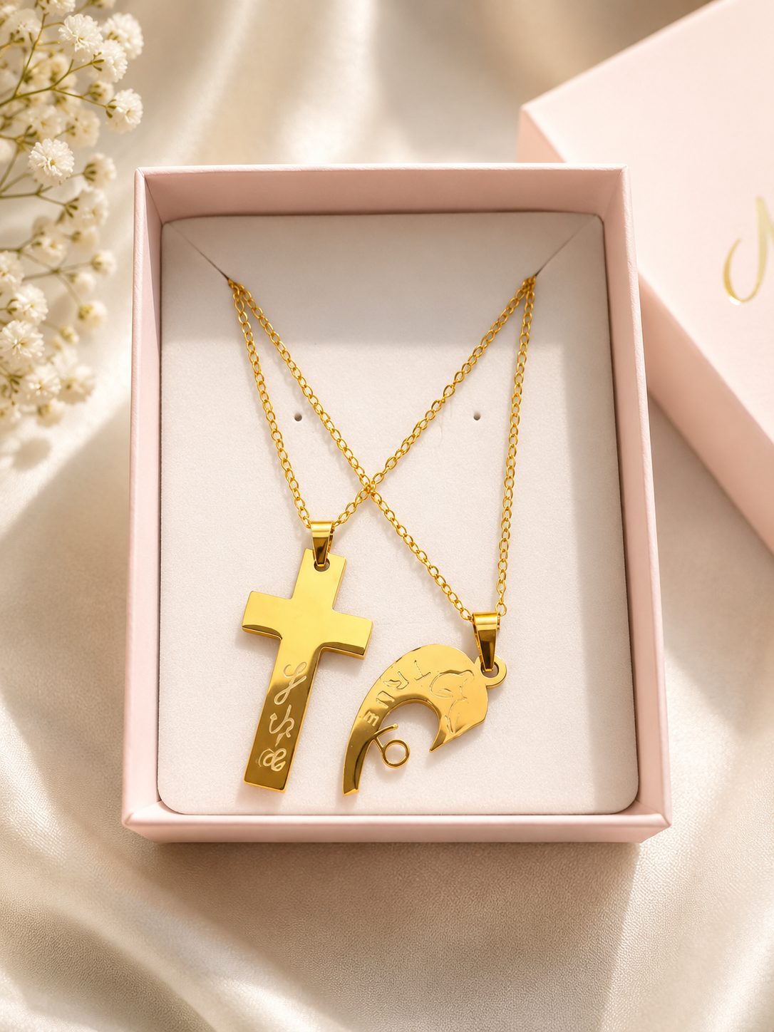 Golden Teddy Bear Love Holic Necklace