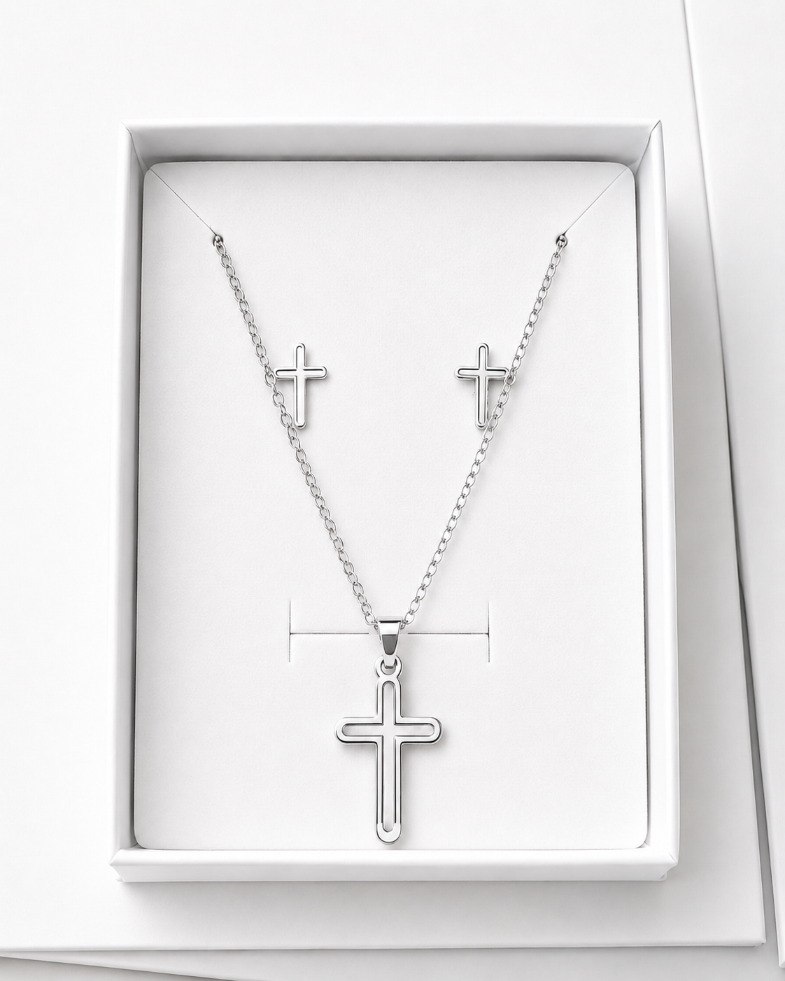Silver Crystal Necklace Jewelry Sets In Jewelry