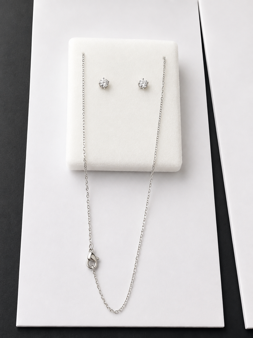 Juegos de Joyas de Collares de Cristal Plateado en Joyería