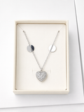 Silver Heart Crystal Necklace ✨
