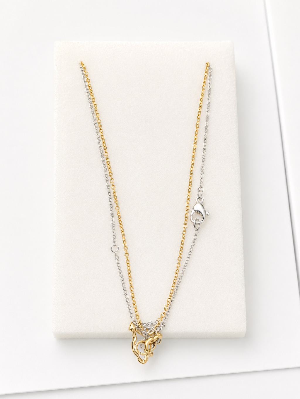 Black &amp; Gold Cross &amp; Tag Necklace Set