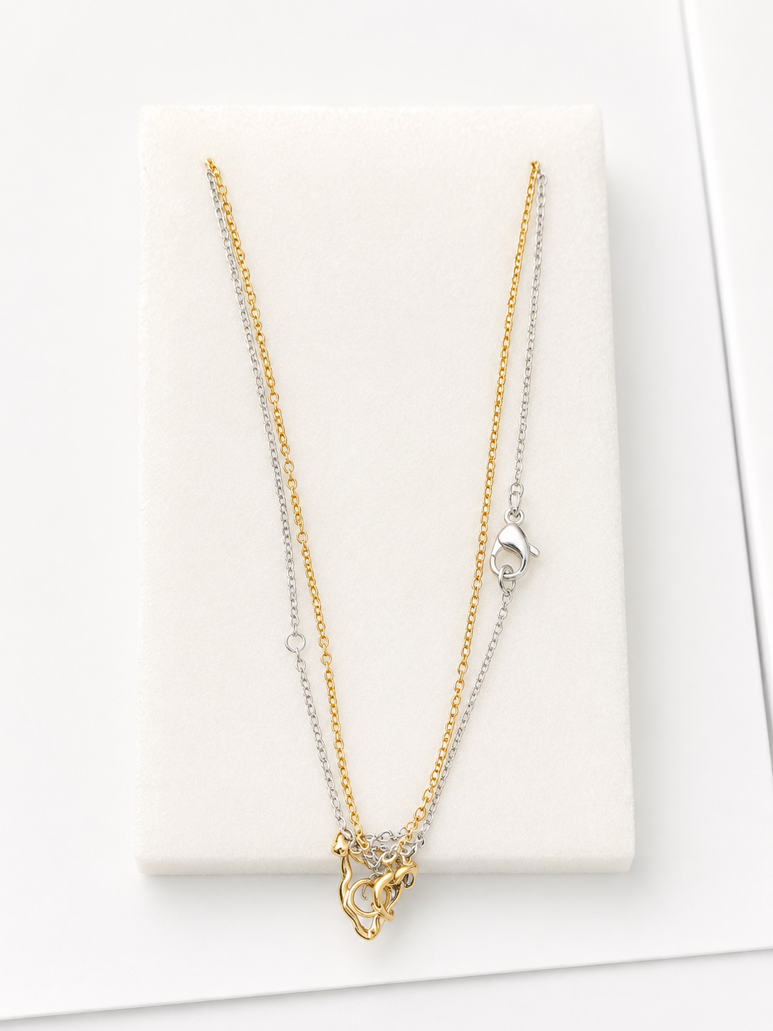 Black &amp; Gold Cross &amp; Tag Necklace Set